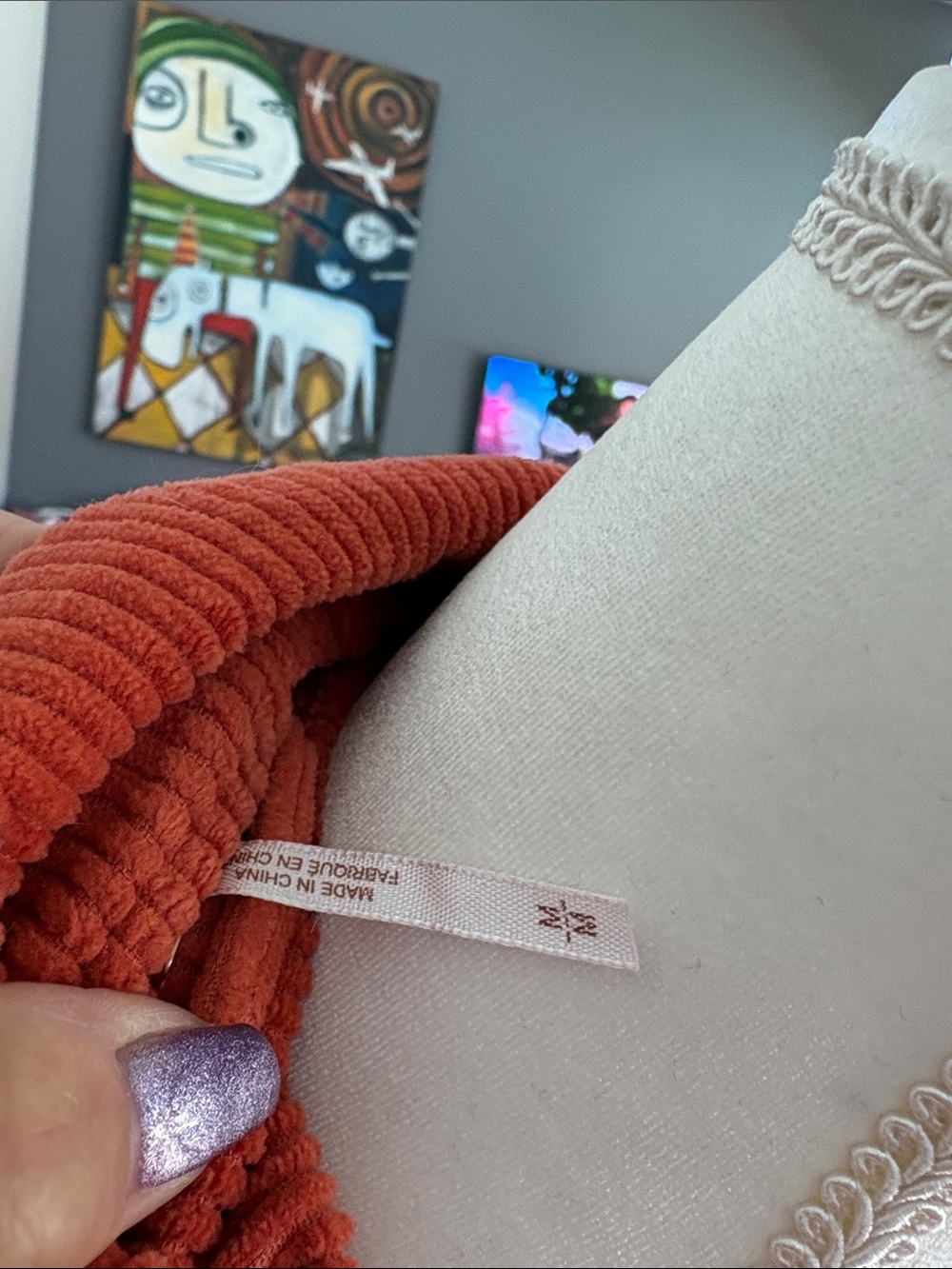 Free People Long Corduroy Trench Coat in Rust Orange - Picture 5 of 5
